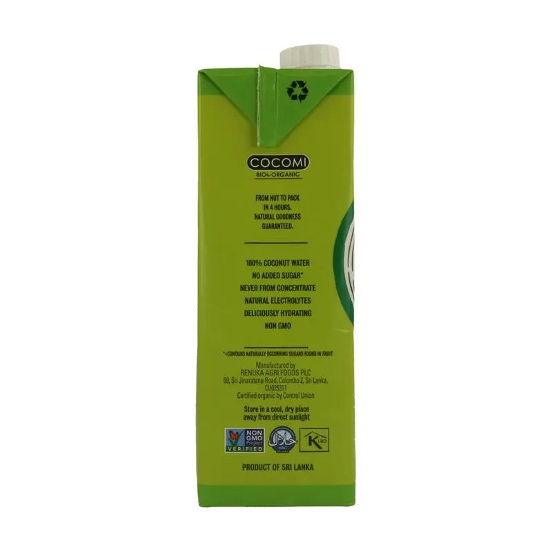 Cocomi Luonnollinen luomukookosvesi, 1 litra   