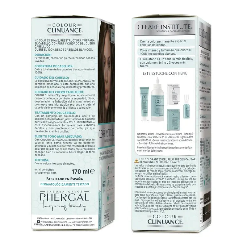 Clearé Institute Colour Clinuance Pysyvä hiusväri, ammoniakiton 1.0 Musta