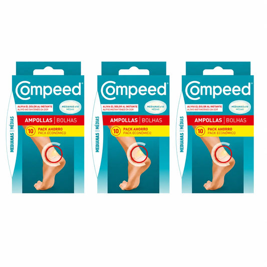 Compeed keskikokoiset rakkulalastarit, 10 kpl, 3 pakkausta