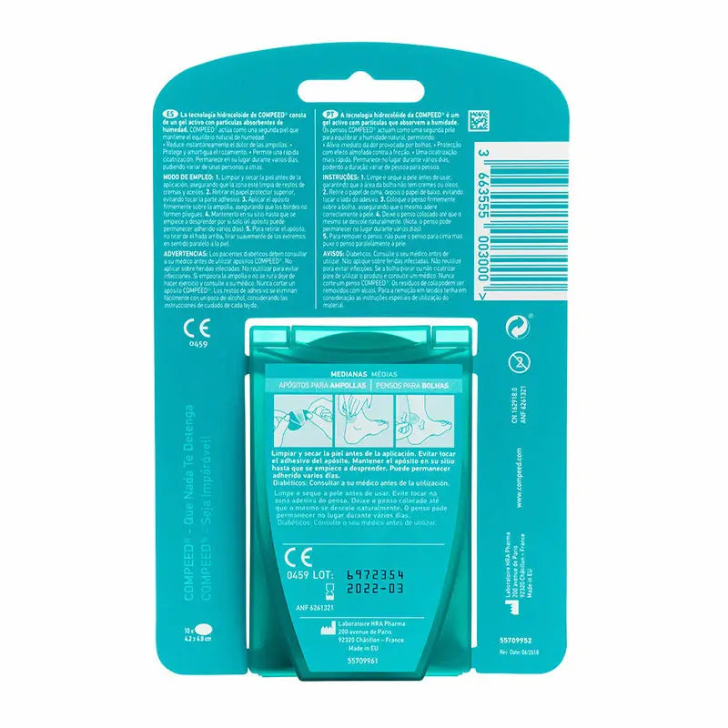 Compeed-vesirakkuloiden hydrokoloidilaastarit, keskikoko, 10 kpl