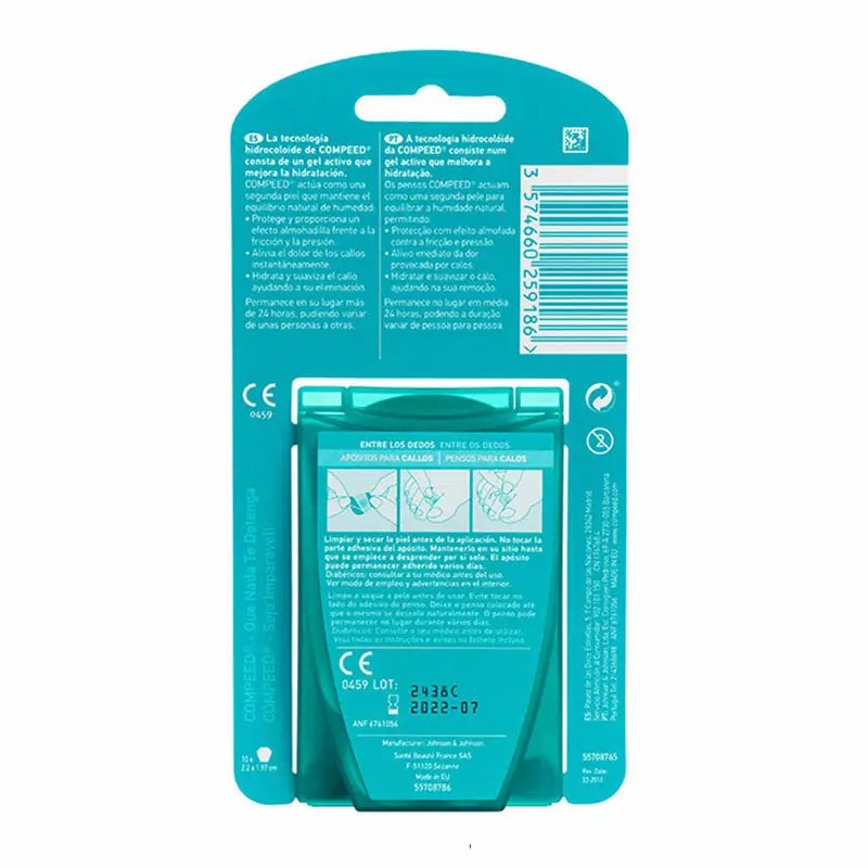 Compeed-kovettumien suojalaastarit varpaiden väliin, 10 kpl