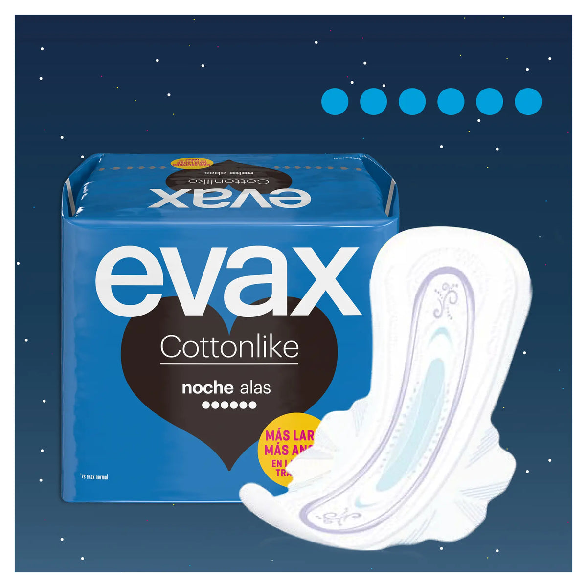 Evax Cottonlike Yö-siteet, siipillä, 9 kpl