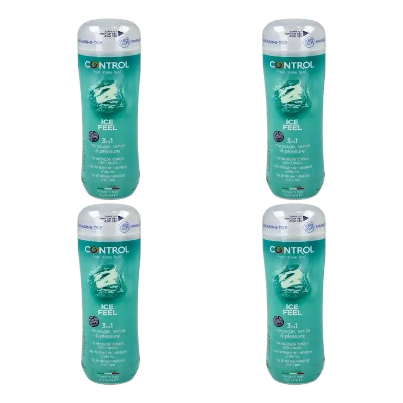 Control Ice Feel -hierontageeli 200 ml, 4 kpl:n pakkaus