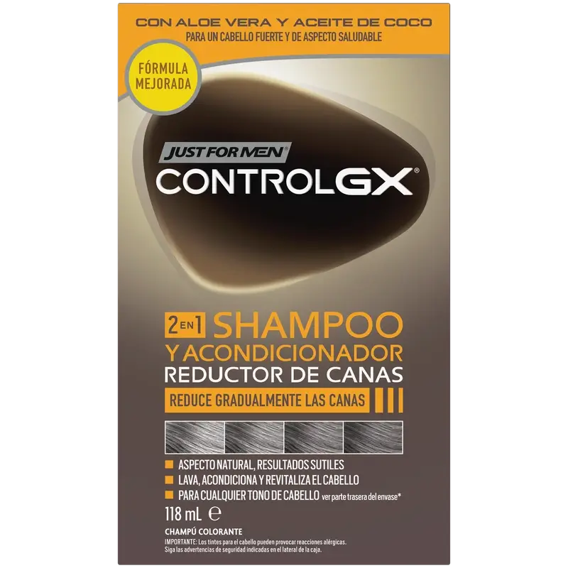 Just For Men Control Gx Harmaiden hiusten vähentäjä 2-in-1-shampoo ja hoitoaine 118 ml