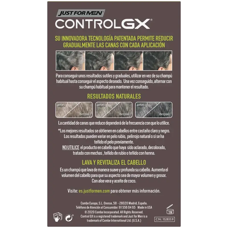 Just For Men Control Gx Harmaiden hiusten vähentävä shampo 118 ml