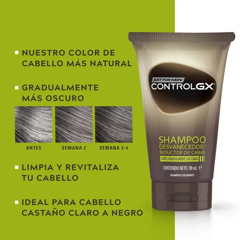 Just For Men Control Gx Harmaiden hiusten vähentävä shampo 118 ml