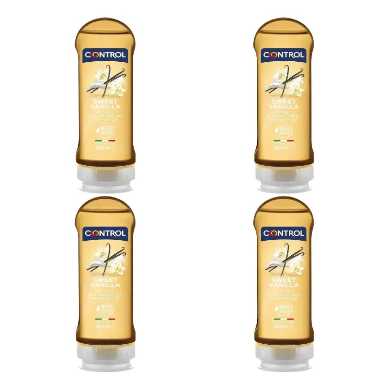 Control-hierontageeli, Madagaskarin vanilja, 200 ml, 4 kpl:n pakkaus