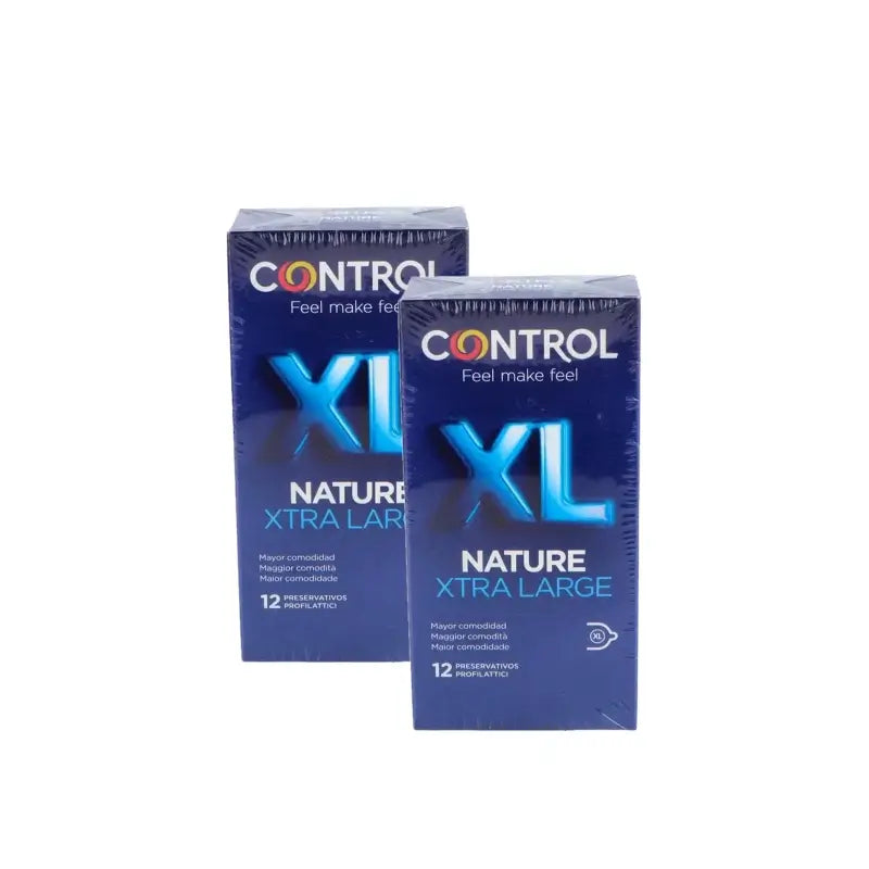 Control Nature XL -kondomit, 12 kpl, 4-pakkaus