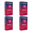 Control Sensual Dots & Line -kondomit, 12 kpl, 4-pakkaus