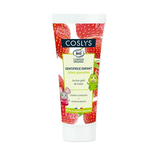 Coslys Toothpaste Gel For Children Organic Strawberry, 100 g