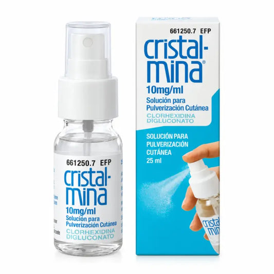Cristalmina Spray 10 mg/ml paikalliskäyttöön tarkoitettu liuos 25 ml