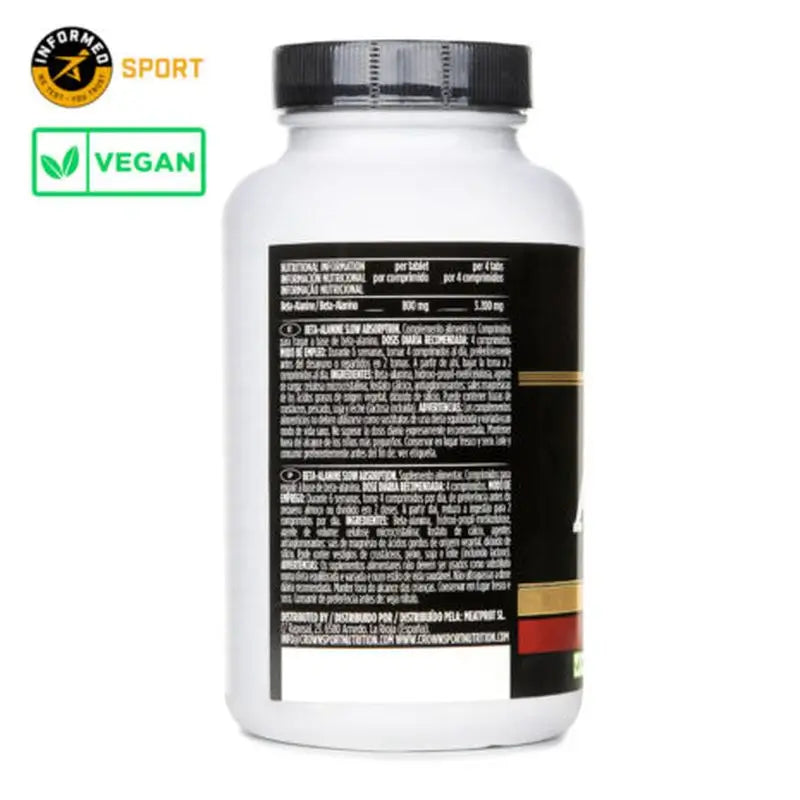 Crown Sport Nutrition Beta-alaniini, hidas imeytyminen, 120 (30 annosta) 