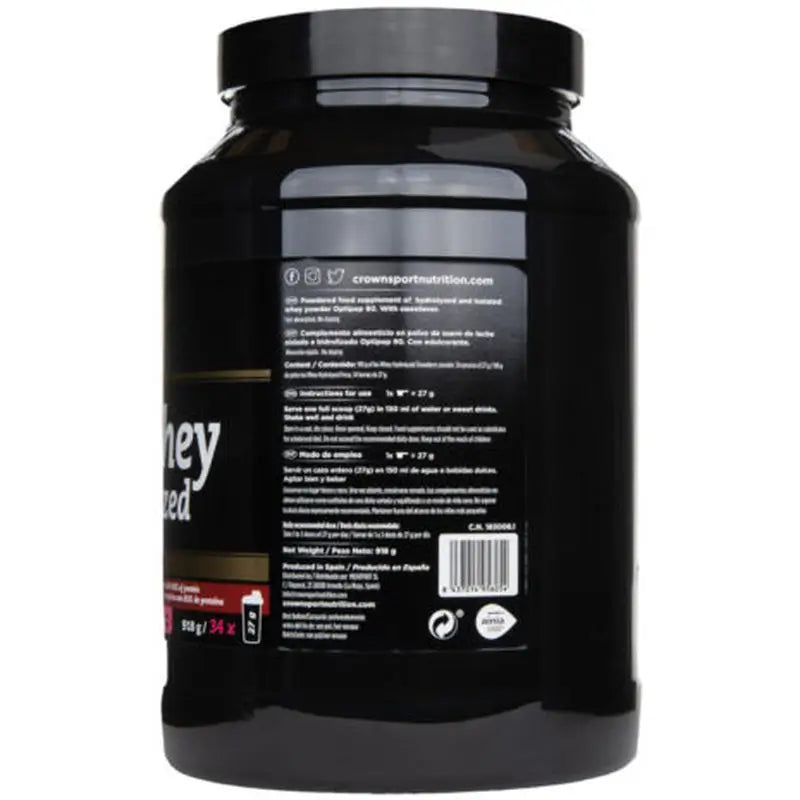 Crown Sport Nutrition Iso Whey Hydrolyzed, mansikka, 918 g (34 annosta) 