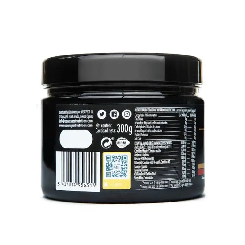 Crown Sport Nutrition Pre Workout Pro St Sitrushedelmä, 300 g (20 annosta) 