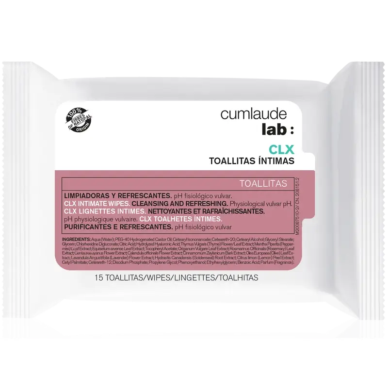 Cumlaude Lab - intiimipyyhkeet Clx, 15 kpl