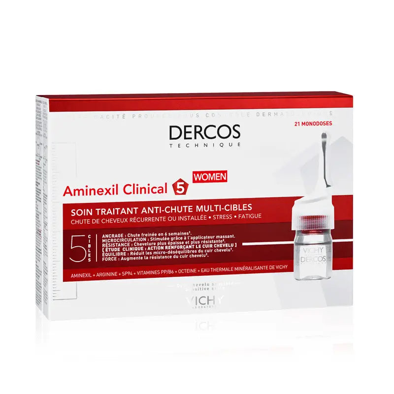 Vichy Dercos Technique Aminexil Clinical 5 for Women (21 ampoules)