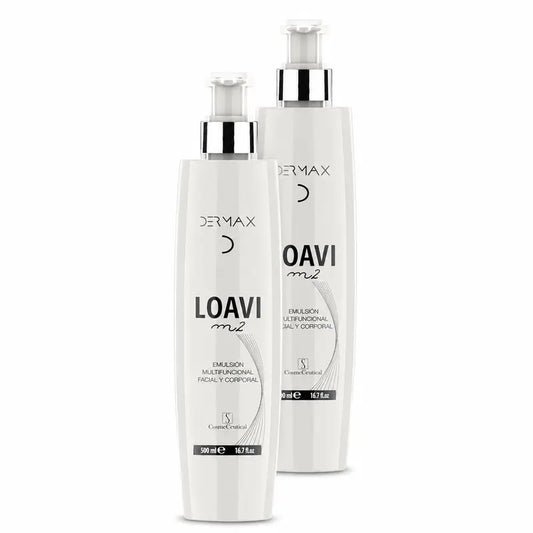 Dermax Loavi M2 kasvo- ja vartaloemulsio, 2 x 500 ml:n pakkaus