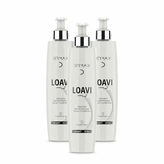 Dermax Loavi M2 kasvo- ja vartaloemulsio, 3 x 500 ml:n pakkaus
