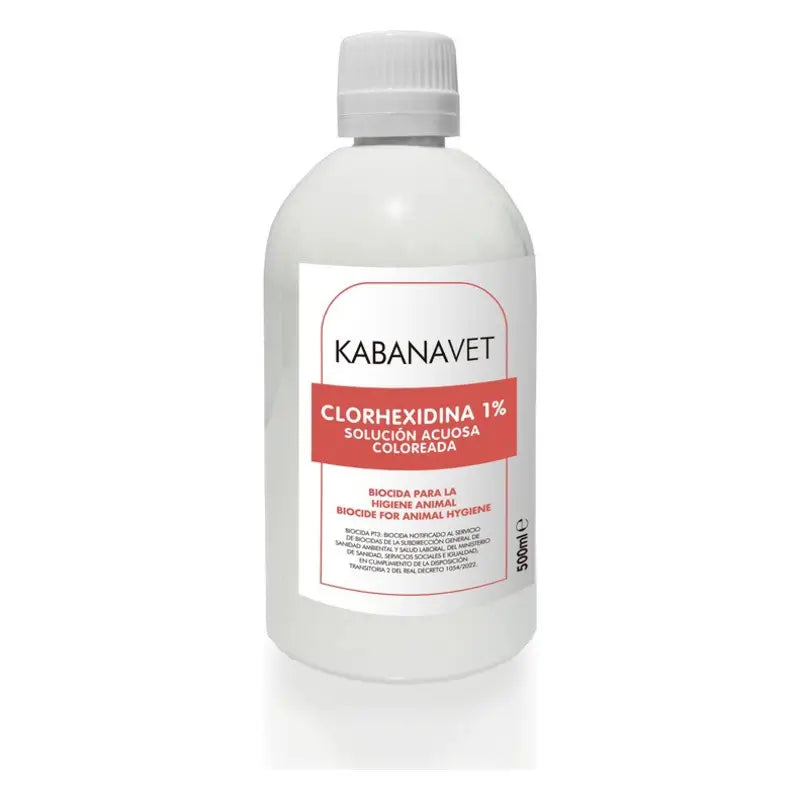 Desinclor (punainen) Klooriheksidiini-antiseptiliuos 1 % eläinkäyttöön, 500 ml.