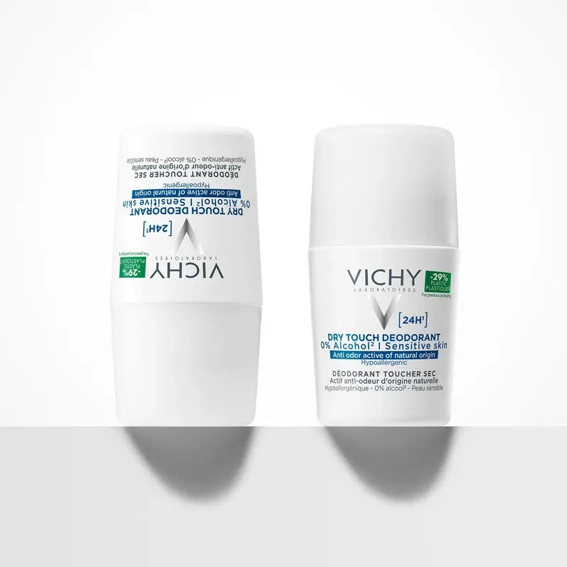 Vichy 24H Dry Touch -deodorantti, roll-on, 0 % alkoholia, 50 ml
