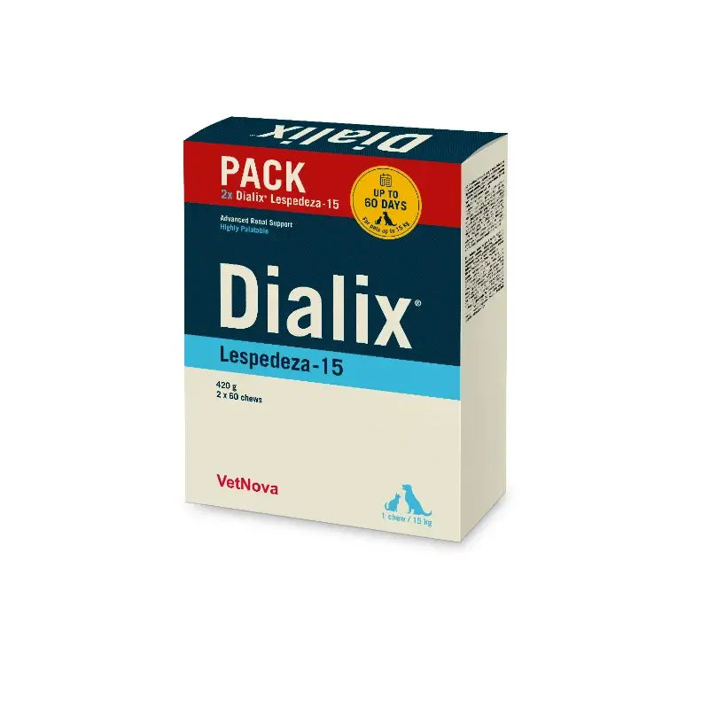 Dialix® Lespedeza – 15 kpl:n kaksoispakkaus (2 x 60 purutablettia), 120 kappaletta