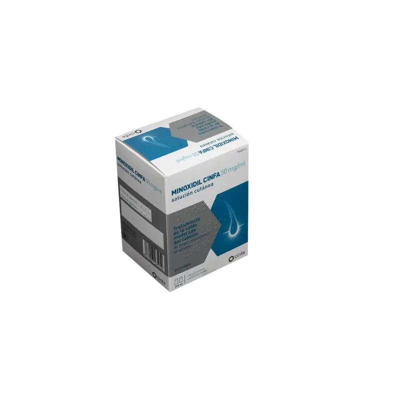 Cinfa Minoxidil 50 mg/ml ihonhoitoliuos, 2 pulloa, 120 ml