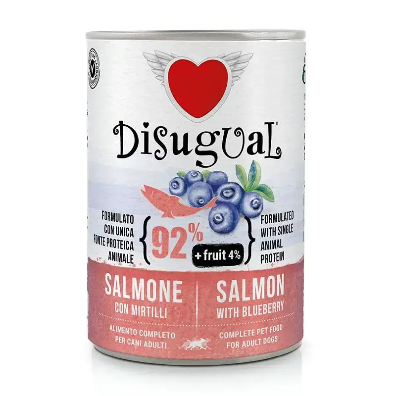 Disugual Fruit Dog -lohi ja mustikat 6 x 400 g
