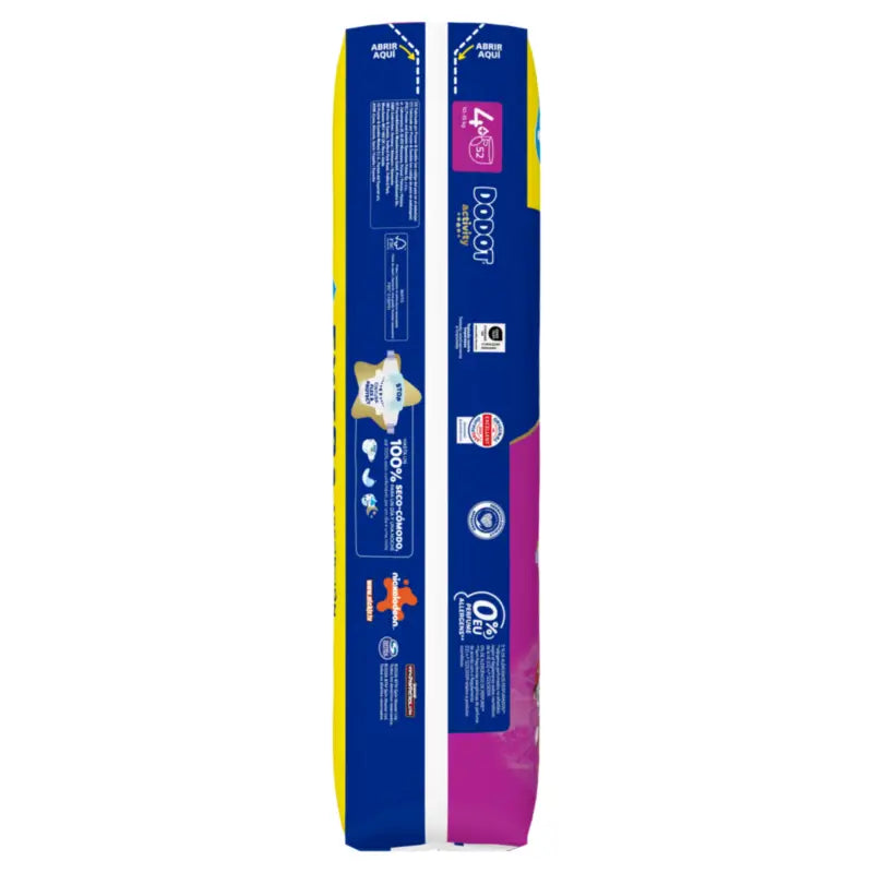 Dodot Activity, koko 4+, Extra Jumbo (10–15 kg), 52 vaippaa