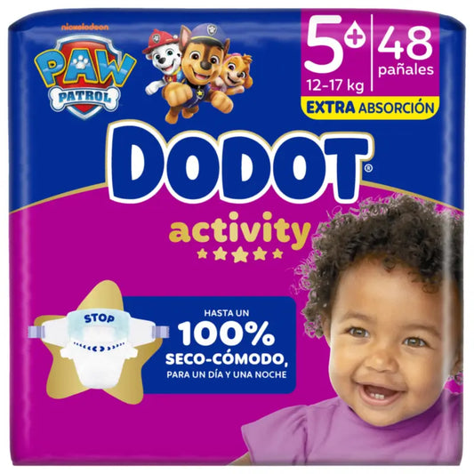 Dodot Activity, koko 5+ Extra Jumbo (12–17 kg), 48 vaippaa