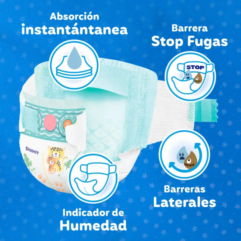 Dodot Bebé Seco, koko 4 (9–14 kg), 58 vaippaa