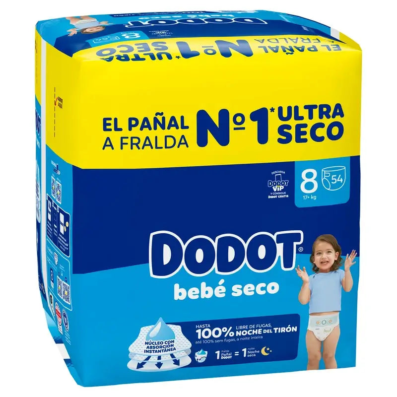 Dodot Bebé-Seco, koko 8, 54 vaippaa