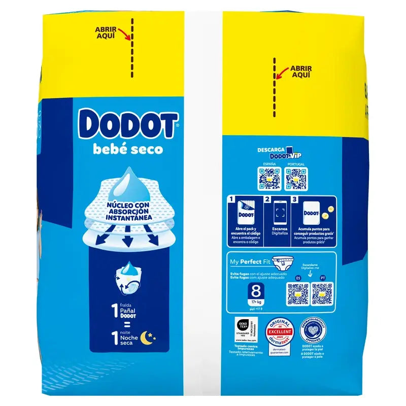Dodot Bebé-Seco, koko 8, 54 vaippaa
