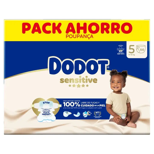 Dodot Sensitive, koko 5, 66 vaippaa