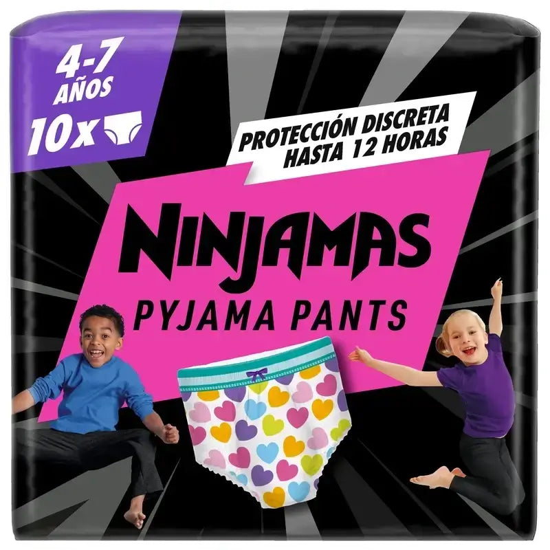 Dodot Ninjamas, koko 7, sydänkuvio, 2 x 10 vaippaa