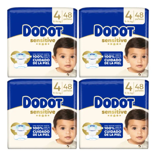 Dodot Sensitive, koko 4 (9–14 kg), 192 vaippaa