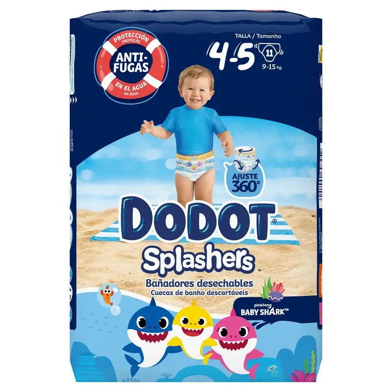 Dodot Splashers -vesivaipat, koko 4–5, 11 kpl