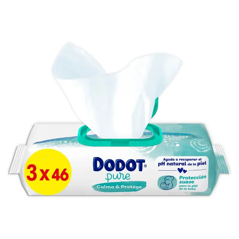Dodot Pure Calma & Protege -vauvanpyyhkeet, 18 x 46 kpl