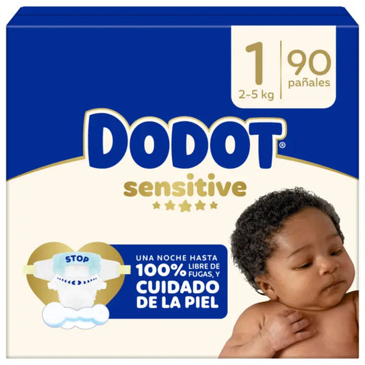 Dodot Sensitive Koko 1, 2–5 kg, 90 vaippaa