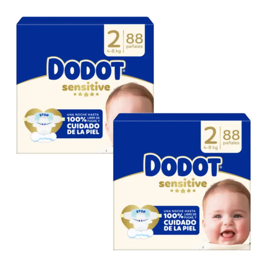 Dodot Sensitive -vaipat, jumbo-pakkaus, koko 2, 2 x 88 kpl