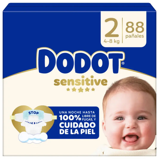 Dodot Sensitive Koko 2, 4–8 kg, 88 vaippaa