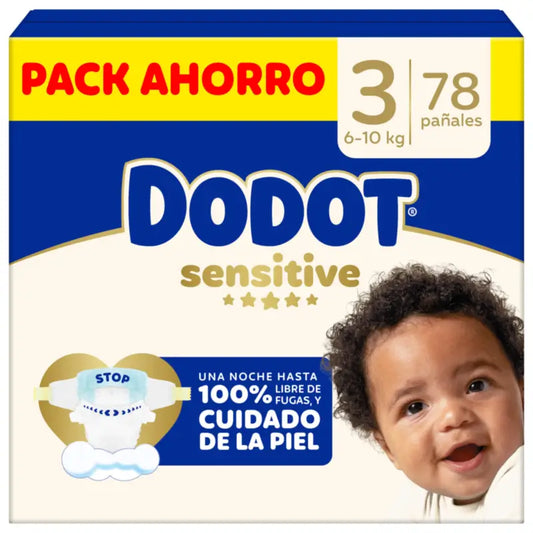 Dodot Sensitive, koko 3, 6–10 kg, 78 vaippaa