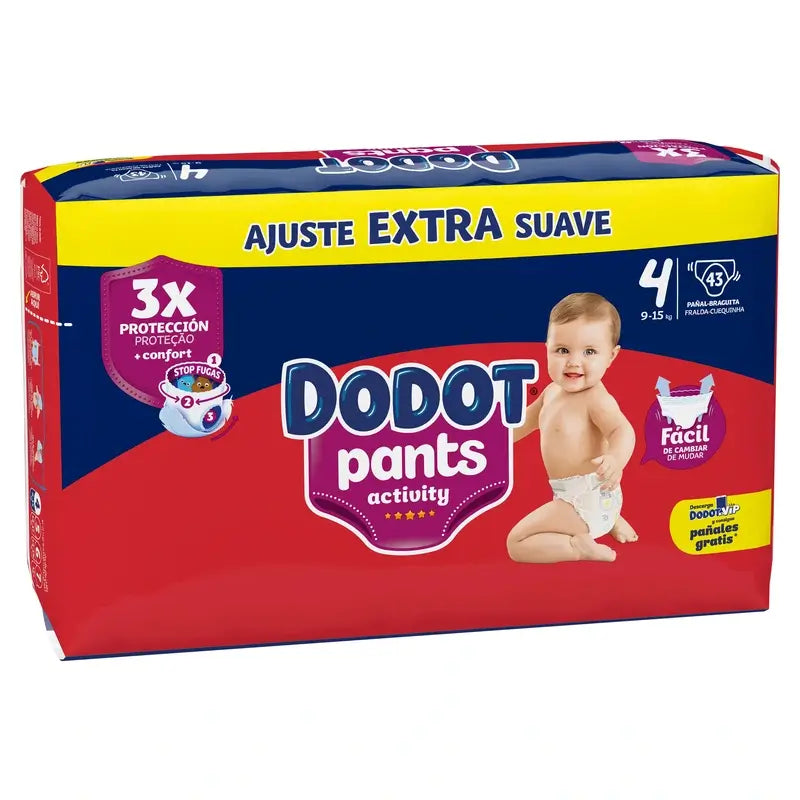 Dodot Pants Activity, koko 4, 43 vaippaa