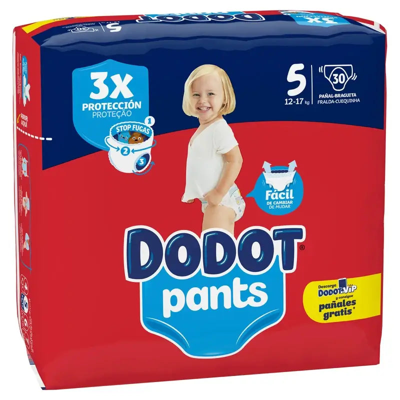 Dodot Pants -vaipat, koko 5 (12–17 kg), 30 kpl