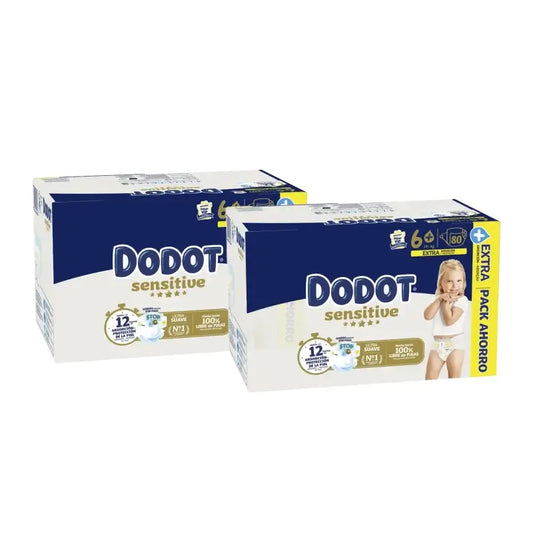 Dodot Sensitive Extra-Box koko 6+ vaipat, 2 x 80 kpl:n pakkaus