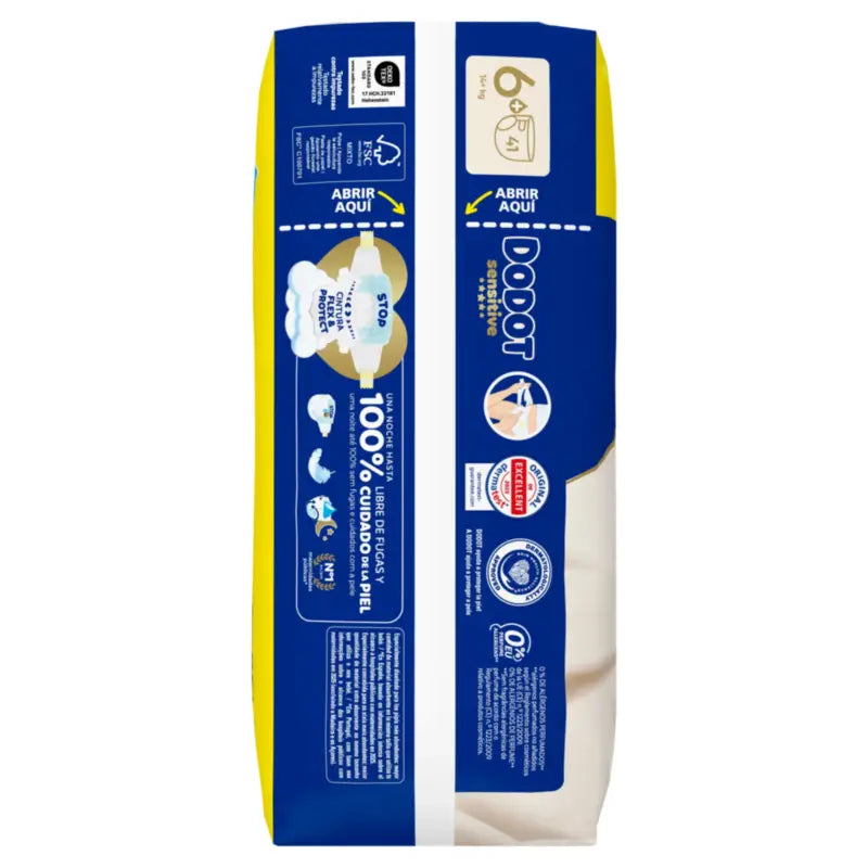 Dodot Sensitive, koko 6, 41 vaippaa