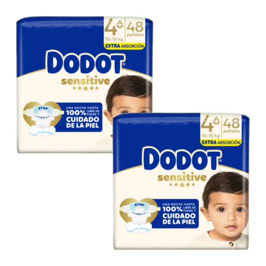 Dodot Sensitive -vaipat, erityisen imukykyiset, 10–15 kg, koko 4+, pakkaus 2 x 48 kpl