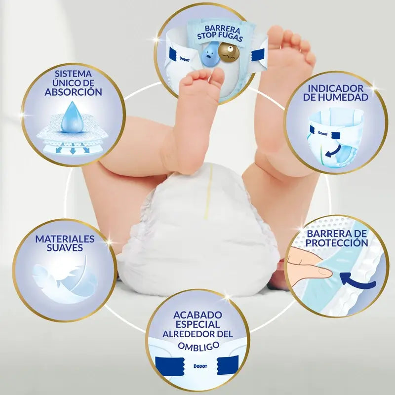 Dodot Sensitive Koko 1 (2–5 kg), 58 vaippaa