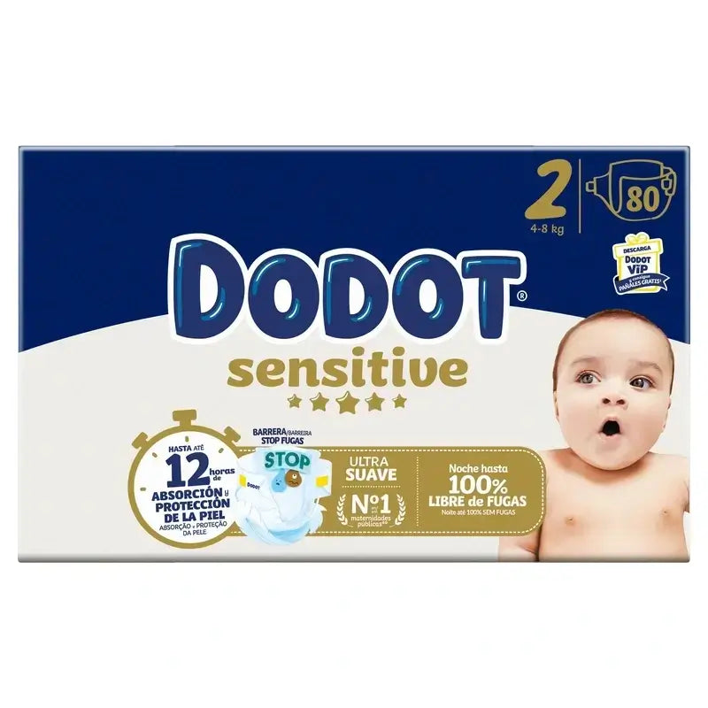 Dodot Sensitive koko 2, 160 vaippaa