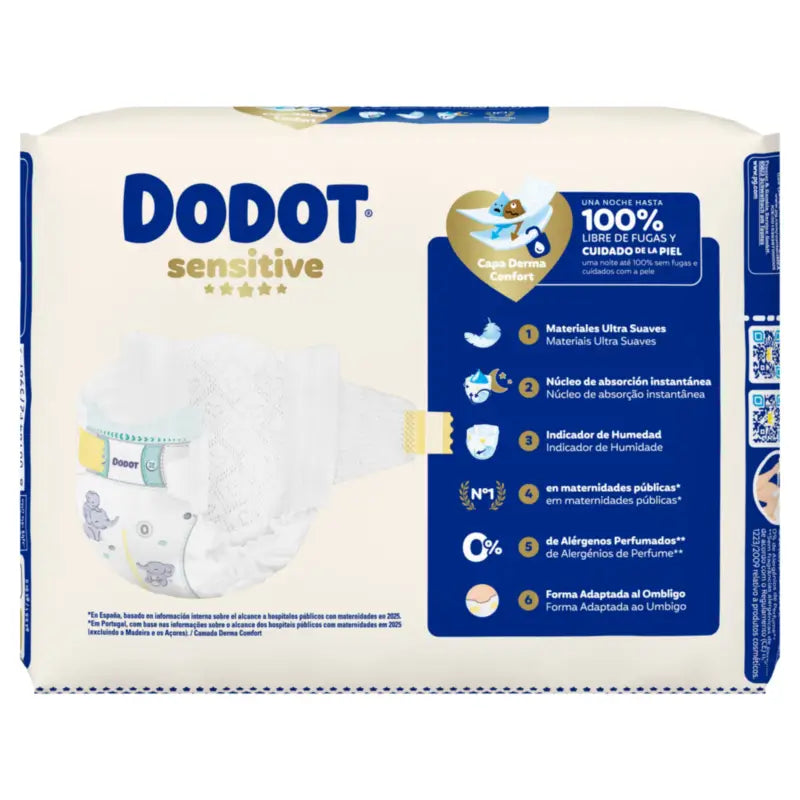 Dodot Sensitive, koko 0, 24 vaippaa