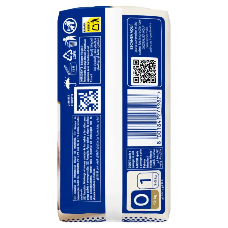 Dodot Sensitive, koko 0, 24 vaippaa